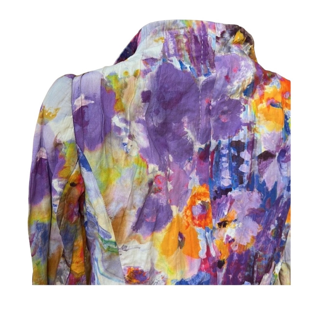 Escada Bright Colored Abstract Patterned Blazer, … - image 7